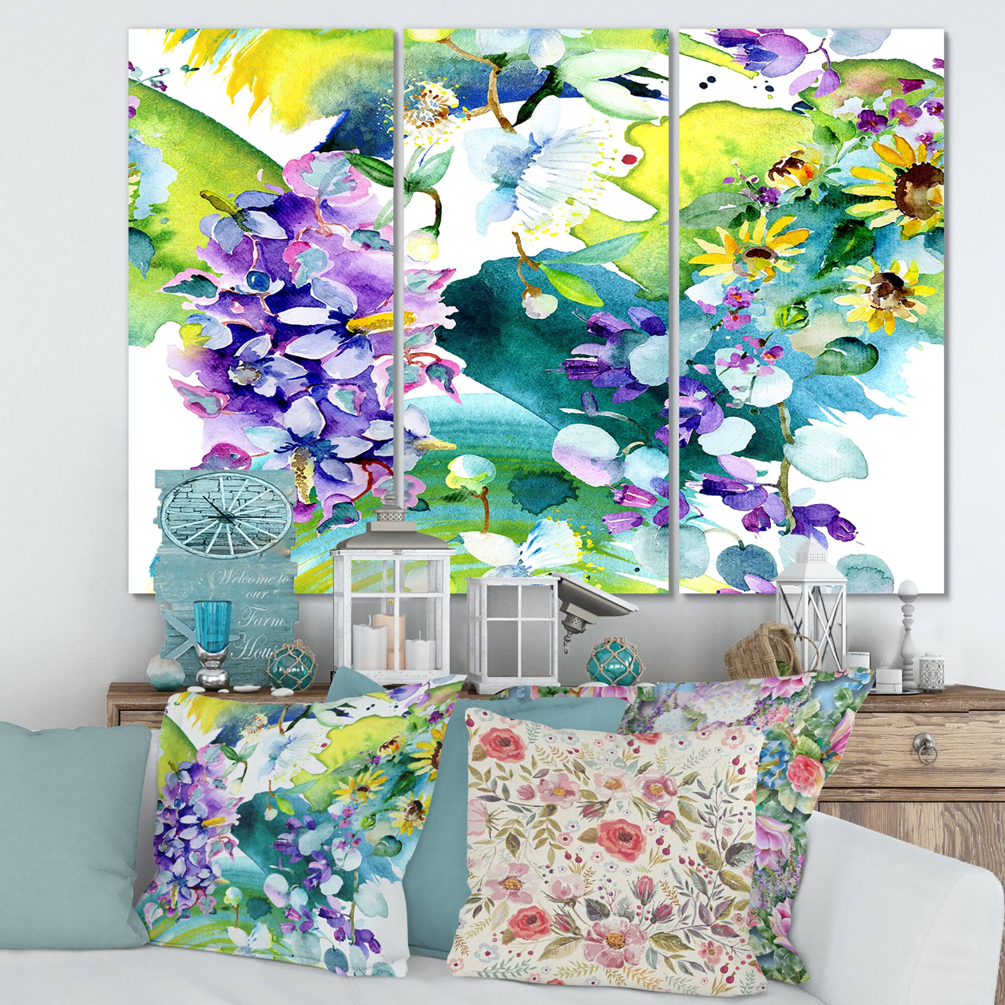 Designart - Bouquet of Wildflowers and Sunflowers